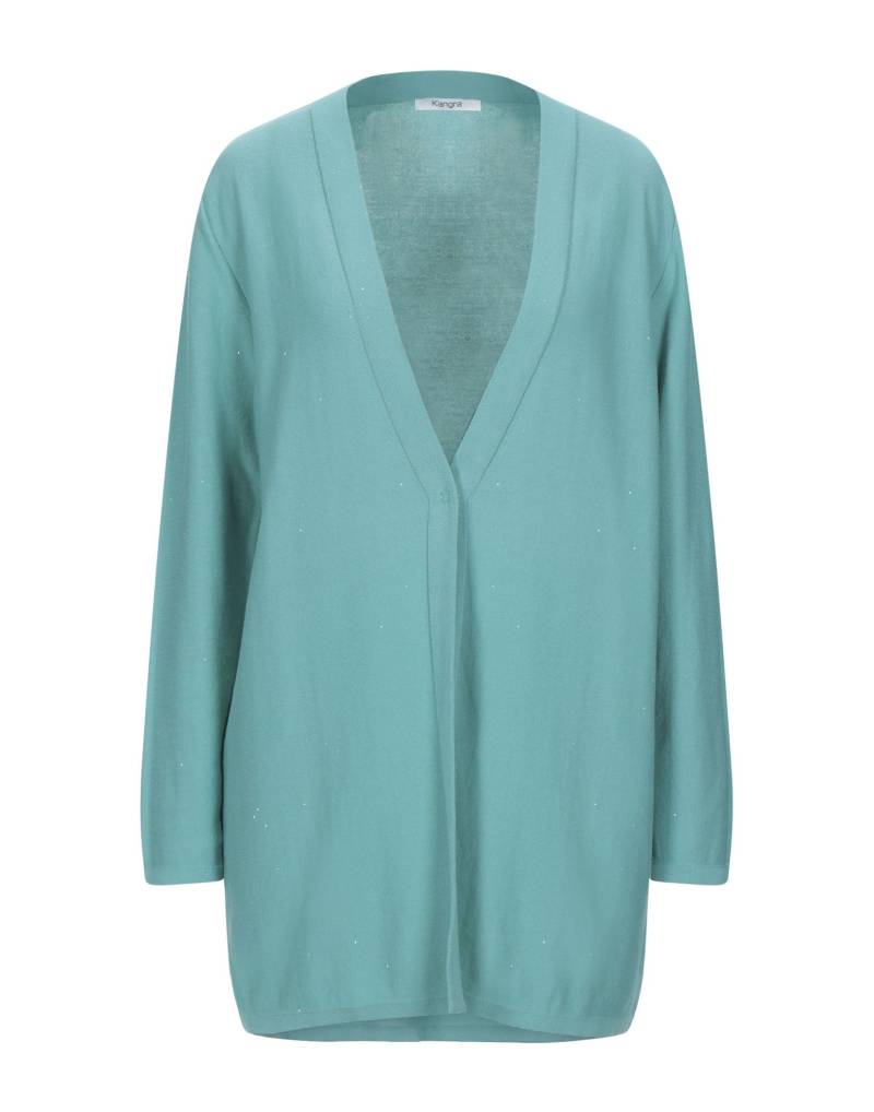 KANGRA Strickjacke Damen Smaragdgrün von KANGRA