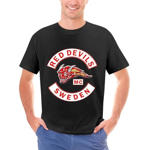 Red-Devils-Mc-Sweden-T-Shirt-s-Tops-Black von KANGZU
