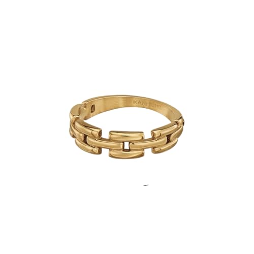 KANIJUNE Riva Ring für Damen Hypoallergen Leichte 18K Vergoldeter Ring Größe 54 für Frauen Mädchen Freundin Nachhaltig in Deutschland Designed (17.2) von KANIJUNE