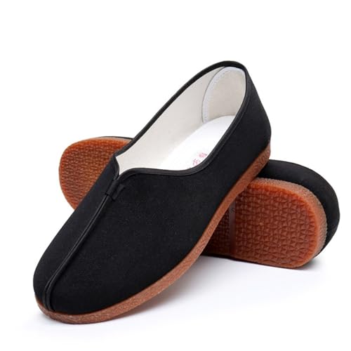 KANLVU Kung Fu Schuhe Für Männer Und Frauen Flexibel Kampfsport Tai Chi Schuhe Mit Rutschfester Gummisohle, Alte Pekinger Stoffschuhe Für Training, Auftritte Und Sport(44 EU) von KANLVU