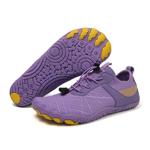 KANLVU Tai Chi Schuhe Bequeme Barfußschuhe Für Frauen Kung Fu Kampfsport Grounding Mit Flexibler Sohle, Atmungsaktivem Obermaterial(Purple,43 EU) von KANLVU