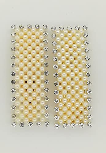 Kanthan Perlen Haarspangen Haarspangen Pins Haarschmuck für Frauen Mädchen Rechteck 2 Stück Kanthan Perlen Haarspangen Haarspangen Pins Haarschmuck für Frauen Mädchen Rechteck 2 Stück von KANTHAN