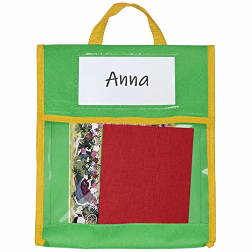 KANWANN Tragbare Große Kapazität Handtasche Student Schultasche Schreibwaren Spielzeug Tragbare Aufbewahrungstasche Schreibwaren Stifte Set (Color : Green, Size : One Size) von KANWANN