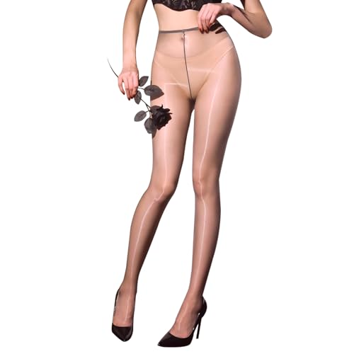 KANYULOVE Strumpfhose Glänzend Damen 3 Denier Öl Glanz Strumpfhosen Ultradünne Seidenglatt Feinstrumpfhose von KANYULOVE