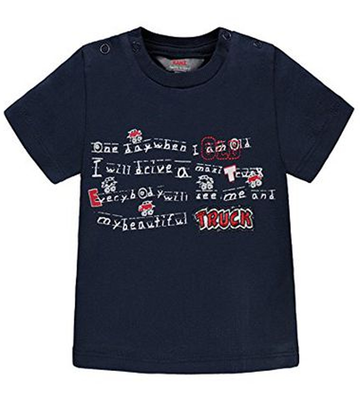 KANZ Sommer T-Shirt bedrucktes Baby Kurzarm-Shirt Dunkelblau von KANZ