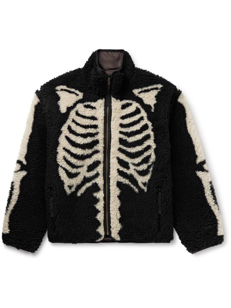 KAPITAL - Bone Boa Reversible Printed Fleece and Nylon Jacket - Men - Black - 3 von KAPITAL