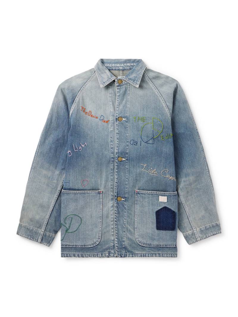KAPITAL - Cactus Embroidered Denim Jacket - Men - Blue - 4 von KAPITAL