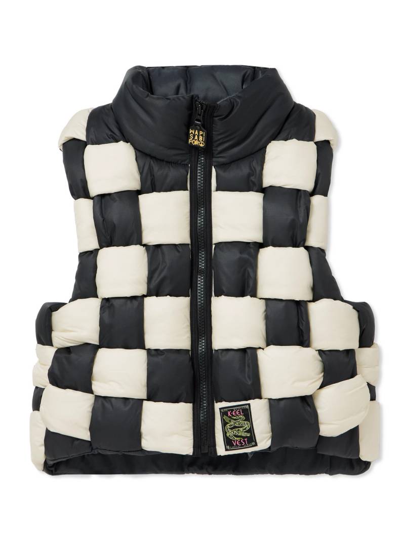 KAPITAL - Cropped Reversible Quilted Padded Shell Gilet - Men - White von KAPITAL