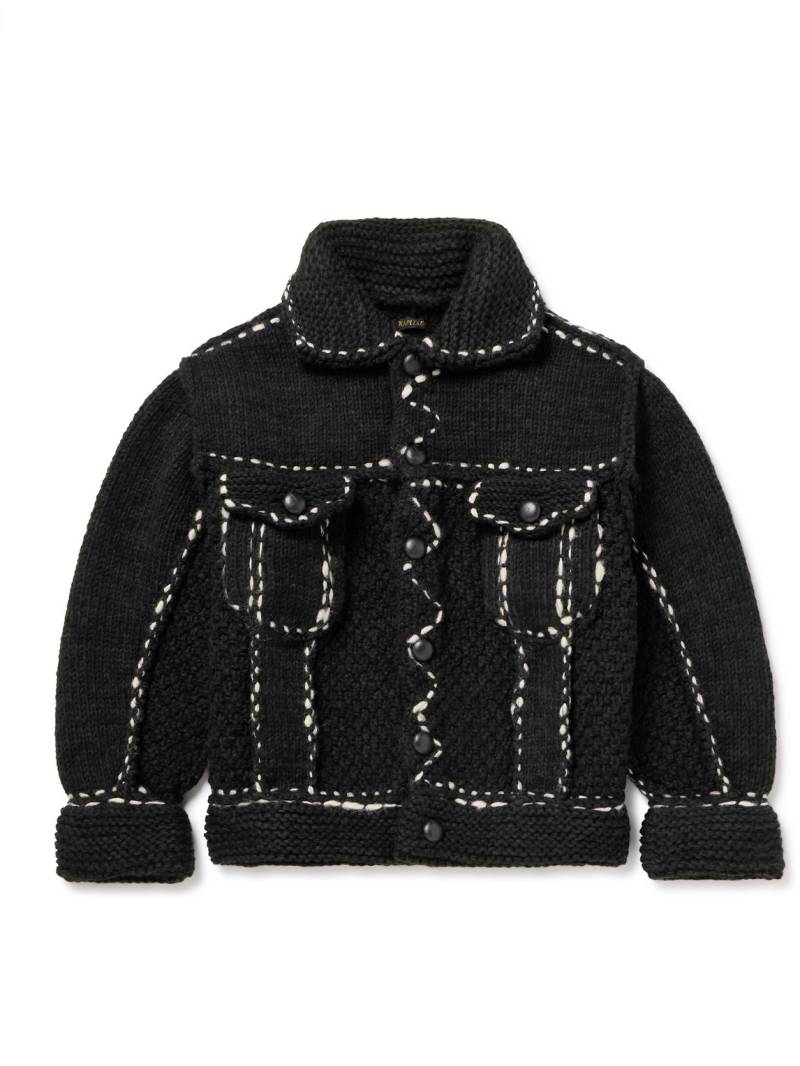 KAPITAL - Embroidered Wool Jacket - Men - Black von KAPITAL