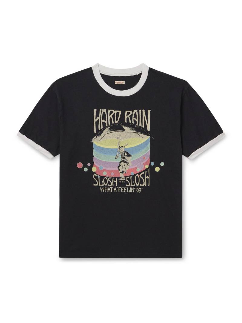 KAPITAL - Hard Rain Sundance Printed Cotton-Jersey T-Shirt - Men - Black - 1 von KAPITAL