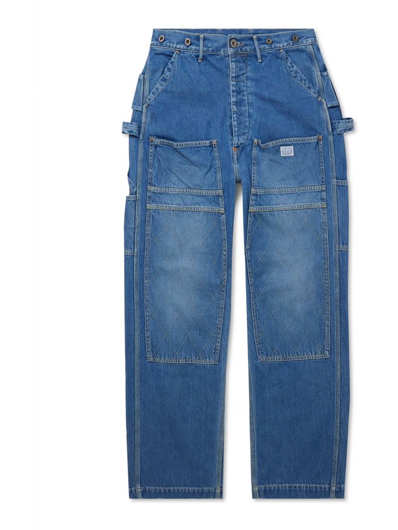 KAPITAL - Lumber Straight-Leg Panelled Jeans - Men - Blue - 1 von KAPITAL