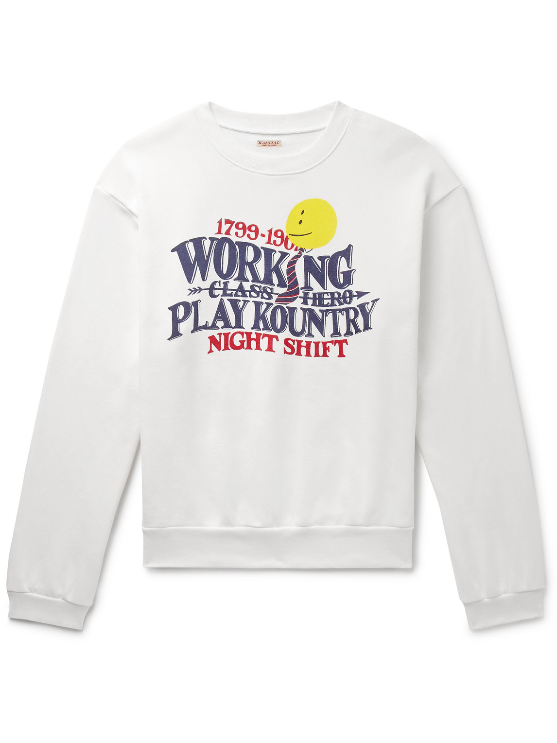 KAPITAL - Printed Cotton-Jersey Sweatshirt - Men - White - 2 von KAPITAL