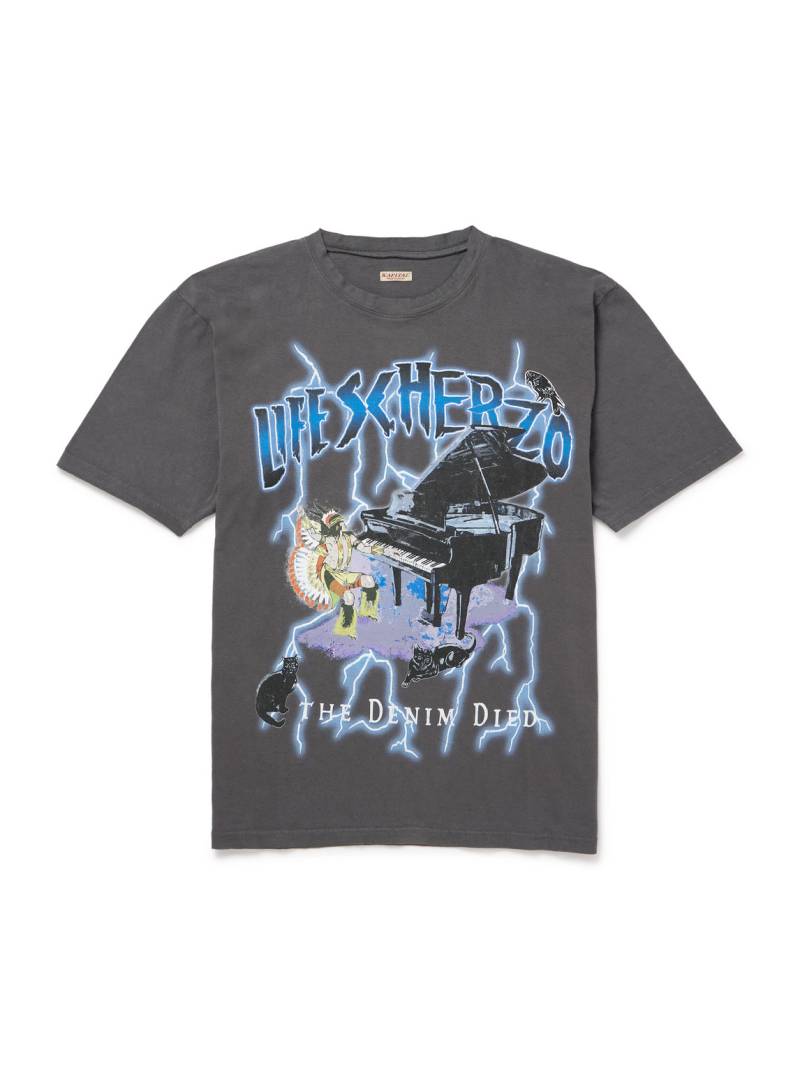 KAPITAL - Printed Cotton-Jersey T-Shirt - Men - Gray - M von KAPITAL