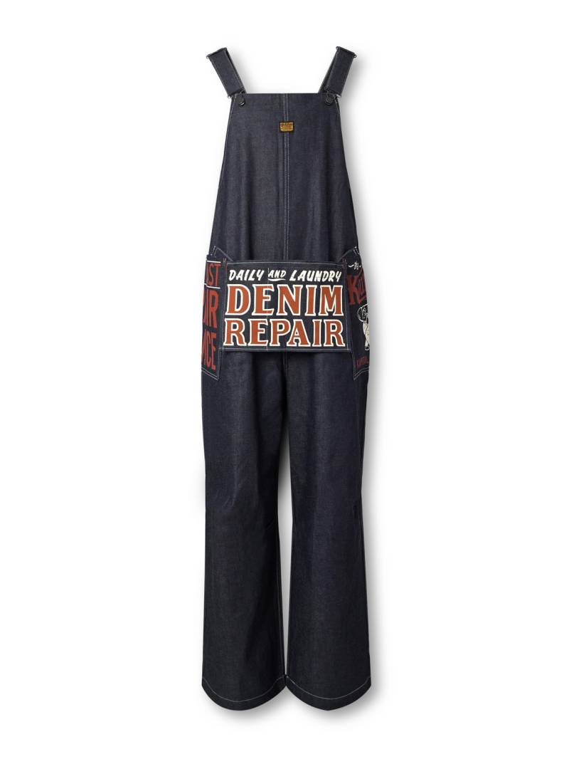 KAPITAL - Printed Denim Overalls - Men - Blue - 3 von KAPITAL