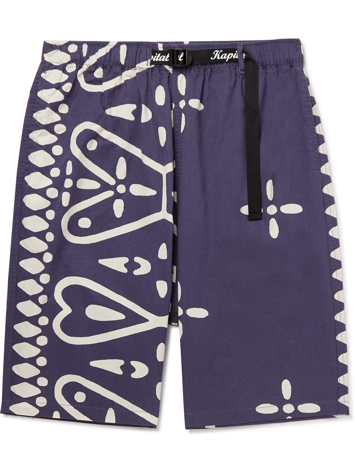 KAPITAL - Straight-Leg Printed Combed Cotton-Twill Shorts - Men - Purple - 4 von KAPITAL