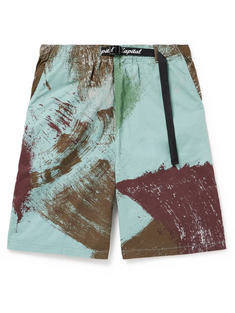 KAPITAL - Straight-Leg Printed Shell Shorts - Men - Blue - 4 von KAPITAL