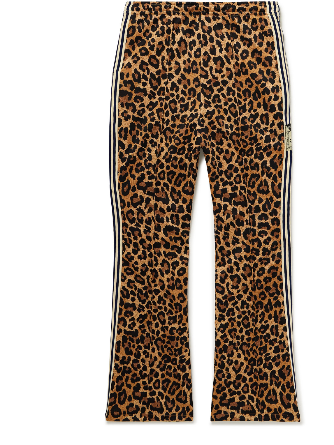 KAPITAL - Straight-Leg Webbing-Trimmed Leopard-Print Tech-Jersey Track Pants - Men - Animal print - 3 von KAPITAL