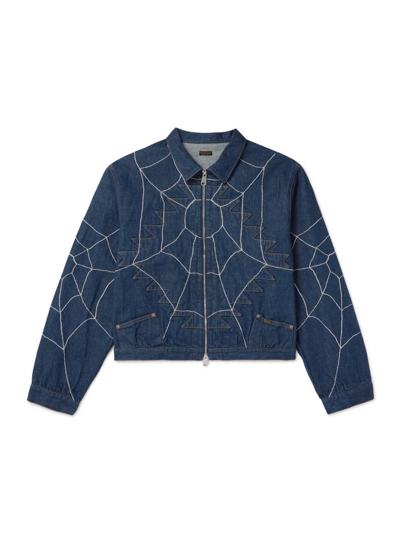 KAPITAL - Thunderbird Embroidered Denim Blouson Jacket - Men - Blue - FR 48 von KAPITAL