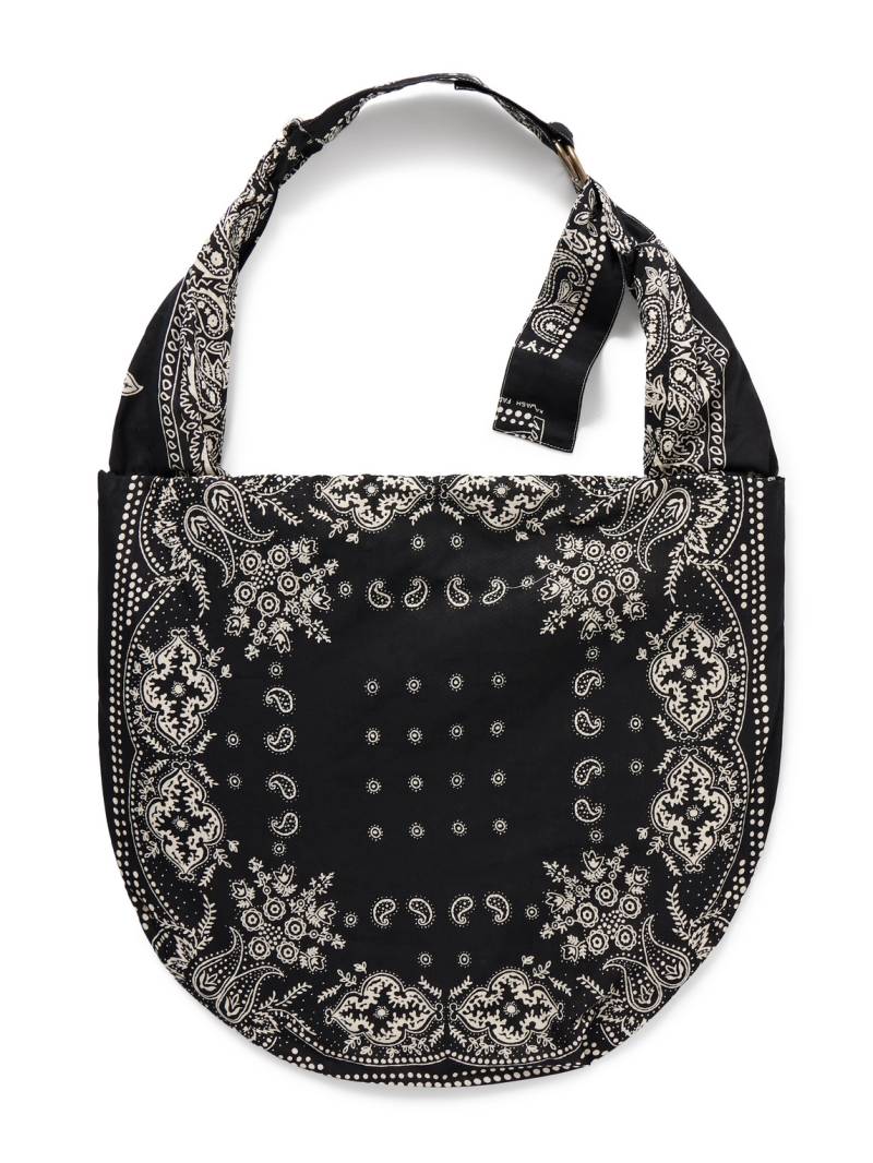 KAPITAL - Transit Snufkin Rat Brand Bandana-Print Cotton Sling Bag - Men - Black von KAPITAL