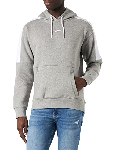 Kaporal Herren Slit Kapuzenpullover, Medium Grey Mel, XL von KAPORAL