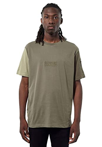 KAPORAL Herren T-Shirt Modell Block-Farbe: Khaki-Größe M, kaki, M von KAPORAL