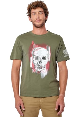 KAPORAL Herren T-Shirt Modell Paint-Farbe: Khaki-Größe XL, kaki von KAPORAL