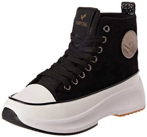 Kaporal Damen Christa Tennisschuhe mit Schnürung, Schwarzer Velours, 40 EU Kaporal Damen Christa Tennisschuhe mit Schnürung, Schwarzer Velours, 40 EU von KAPORAL