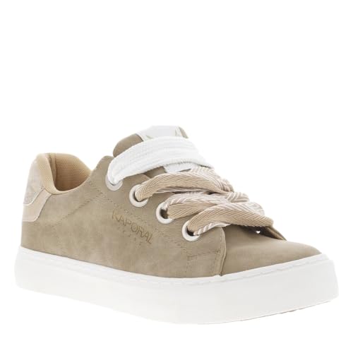 Kaporal Damen Severine Tennisschuhe mit Schnürung, Beige/Goldfarben, 41 EU Kaporal Damen Severine Tennisschuhe mit Schnürung, Beige/Goldfarben, 41 EU von KAPORAL
