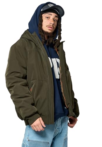 Kaporal Herren, Herrenjacke, Regular Fit, langärmlig, mit Kapuze, Modell Royer, Dark Khaki, Größe XL von KAPORAL