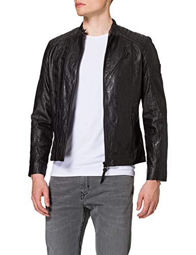 Kaporal Herren Kroma Lederjacke, Schwarz, S von KAPORAL