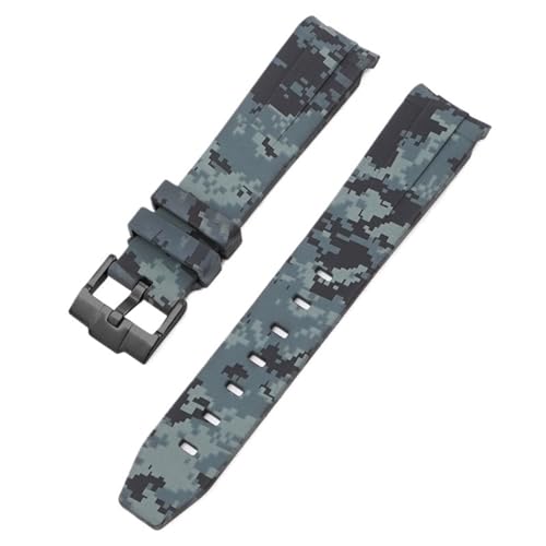 KAPPDE Camouflage-Armband für Omega für Swatch MoonSwatch, gebogenes Ende, Silikon-Gummi-Armband, für Herren und Damen, Sportuhrenarmband, Zubehör, 20 mm, 20 mm, Achat von KAPPDE