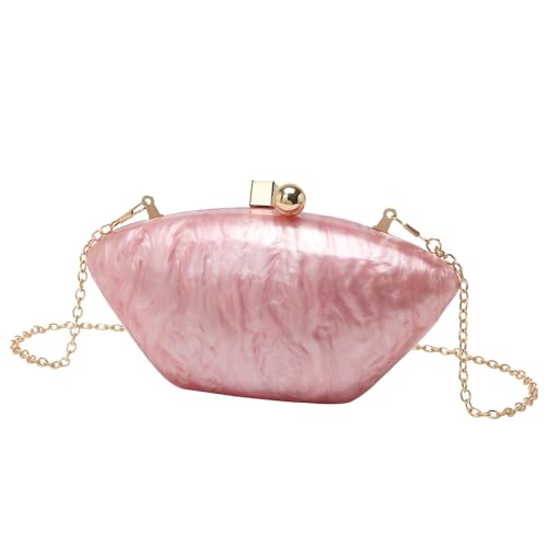 KAPPDE Damen Mode Acryl Taschen Kette Schultertaschen Handytaschen, rose, Einheitsgröße von KAPPDE