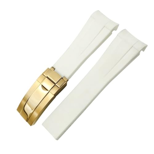 KAPPDE Gummi-Uhrenarmband mit gebogenem Ende, 20 mm, 21 mm, 22 mm, für Rolex Submariner GMT Daytona Datejust Explorer 2, Silikon-Uhrenarmband, 21 mm, Achat von KAPPDE