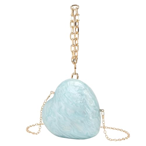 KAPPDE Modische Damen-Acryl-Taschen, Kette, Schultertaschen, Handytaschen, hellblau, Einheitsgröße von KAPPDE