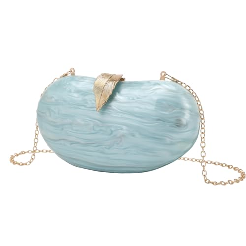 KAPPDE Modische Damen-Clutch-Taschen mit Diamantschloss, Handytasche, Acryl-Tasche, hellblau, Einheitsgröße von KAPPDE