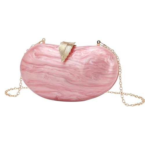 KAPPDE Modische Damen-Clutch-Taschen mit Diamantschloss, Handytasche, Acryl-Tasche, rose, Einheitsgröße von KAPPDE