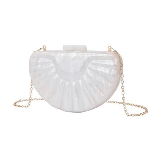 KAPPDE Modische Damen-Taschen, Acryl-Taschen, Kettenschultertaschen, Handytaschen, weiß, Einheitsgröße von KAPPDE