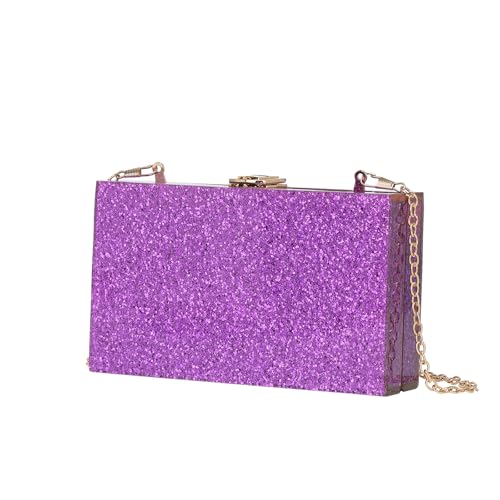 KAPPDE Party Bankett Clutch Taschen Damen Acryl Taschen Kette Schulter Handy Taschen, violett, Einheitsgröße von KAPPDE