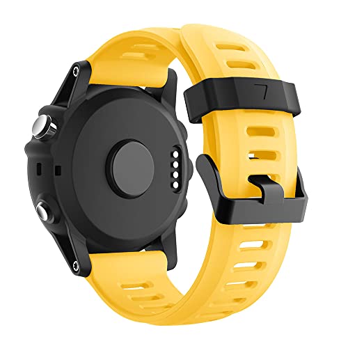 KAPPDE Uhrenarmband für Garmin Fenix 3, weiches Silikon, Ersatzband für Fenix 3 / Fenix 5X / Fenix 5X Plus, 26 mm, Achat von KAPPDE