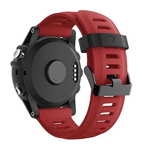 KAPPDE Uhrenarmband für Garmin Fenix 3, weiches Silikon, Ersatzband für Fenix 3 / Fenix 5X / Fenix 5X Plus, 26 mm, Achat von KAPPDE