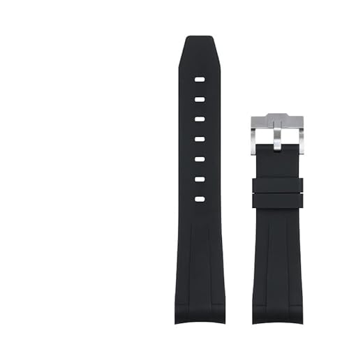 KAPPDE Uhrenarmband mit gebogenem Ende, 21 mm, natürliches Fluorkautschuk, Ersatz für Rolex-Armband, Submariner Explorer, 2 Rollen, 20 mm, Achat KAPPDE Uhrenarmband mit gebogenem Ende, 21 mm, natürliches Fluorkautschuk, Ersatz für Rolex-Armband, Submariner Explorer, 2 Rollen, 20 mm, Achat von KAPPDE