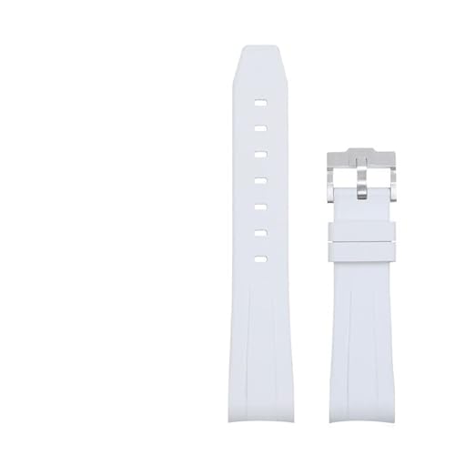 KAPPDE Uhrenarmband mit gebogenem Ende, 21 mm, natürliches Fluorkautschuk, Ersatz für Rolex-Armband, Submariner Explorer, 2 Rollen, 20 mm, Achat von KAPPDE