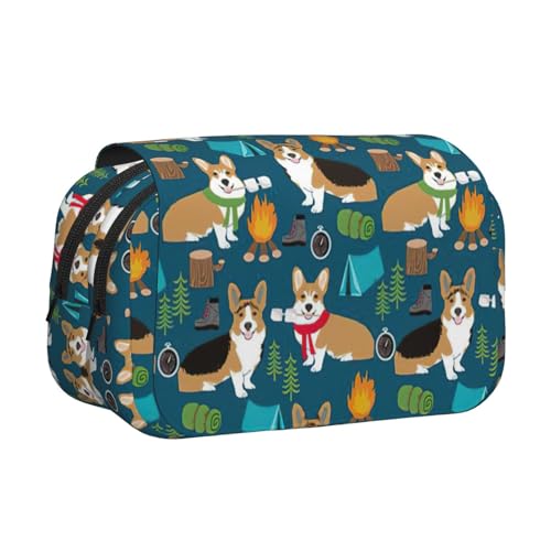 KAPPTYY Corgi Federmäppchen für Bleistifte, praktische Aufbewahrungsbox für Aquarellstifte oder Marker, Schwarz , Einheitsgröße, Taschen-Organizer von KAPPTYY