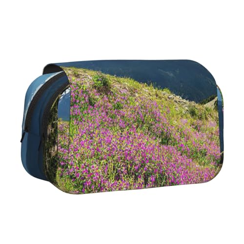 KAPPTYY Federmäppchen mit Bergmotiv, praktische Aufbewahrungsbox für Aquarellstifte oder Marker, Schwarz , Einheitsgröße, Taschen-Organizer von KAPPTYY