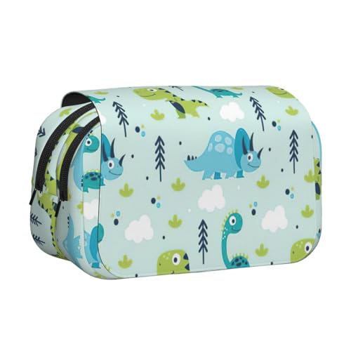 KAPPTYY Federmäppchen mit Dinosaurier-Muster, praktische Aufbewahrungsbox für Aquarellstifte oder Marker, Schwarz , Einheitsgröße, Taschen-Organizer von KAPPTYY