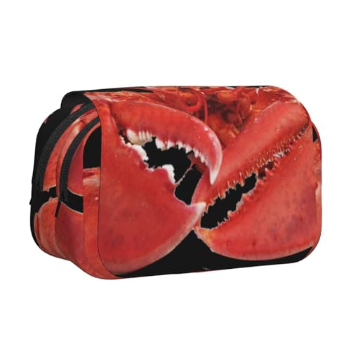 KAPPTYY Federmäppchen mit Hummerdruck, praktische Aufbewahrungsbox für Aquarellstifte oder Marker, Schwarz , Einheitsgröße, Taschen-Organizer von KAPPTYY