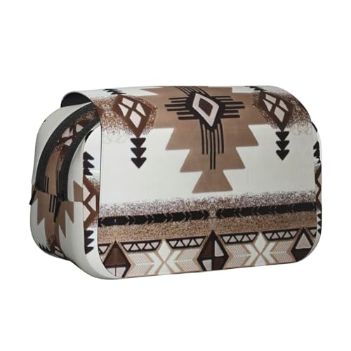 KAPPTYY Federmäppchen mit Indianer-Aufdruck für Bleistifte, praktische Aufbewahrungsbox für Aquarellstifte oder Marker, Schwarz , Einheitsgröße, Taschen-Organizer von KAPPTYY