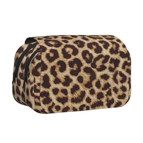 KAPPTYY Federmäppchen mit Leopardenmuster, praktische Aufbewahrungsbox für Aquarellstifte oder Marker, Schwarz , Einheitsgröße, Taschen-Organizer von KAPPTYY