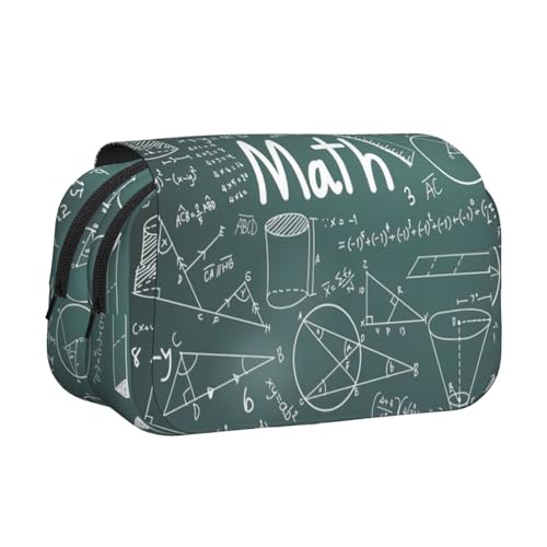 KAPPTYY Federmäppchen mit Mathematikunterricht und Wortdruck, praktische Aufbewahrungsbox für Aquarellstifte oder Marker, Schwarz , Einheitsgröße, Taschen-Organizer von KAPPTYY