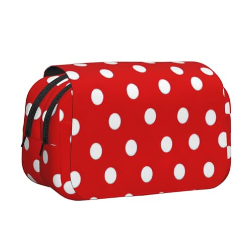 KAPPTYY Federmäppchen mit Punktemuster für Bleistifte, praktische Aufbewahrungsbox für Aquarellstifte oder Marker, Schwarz , Einheitsgröße, Taschen-Organizer von KAPPTYY